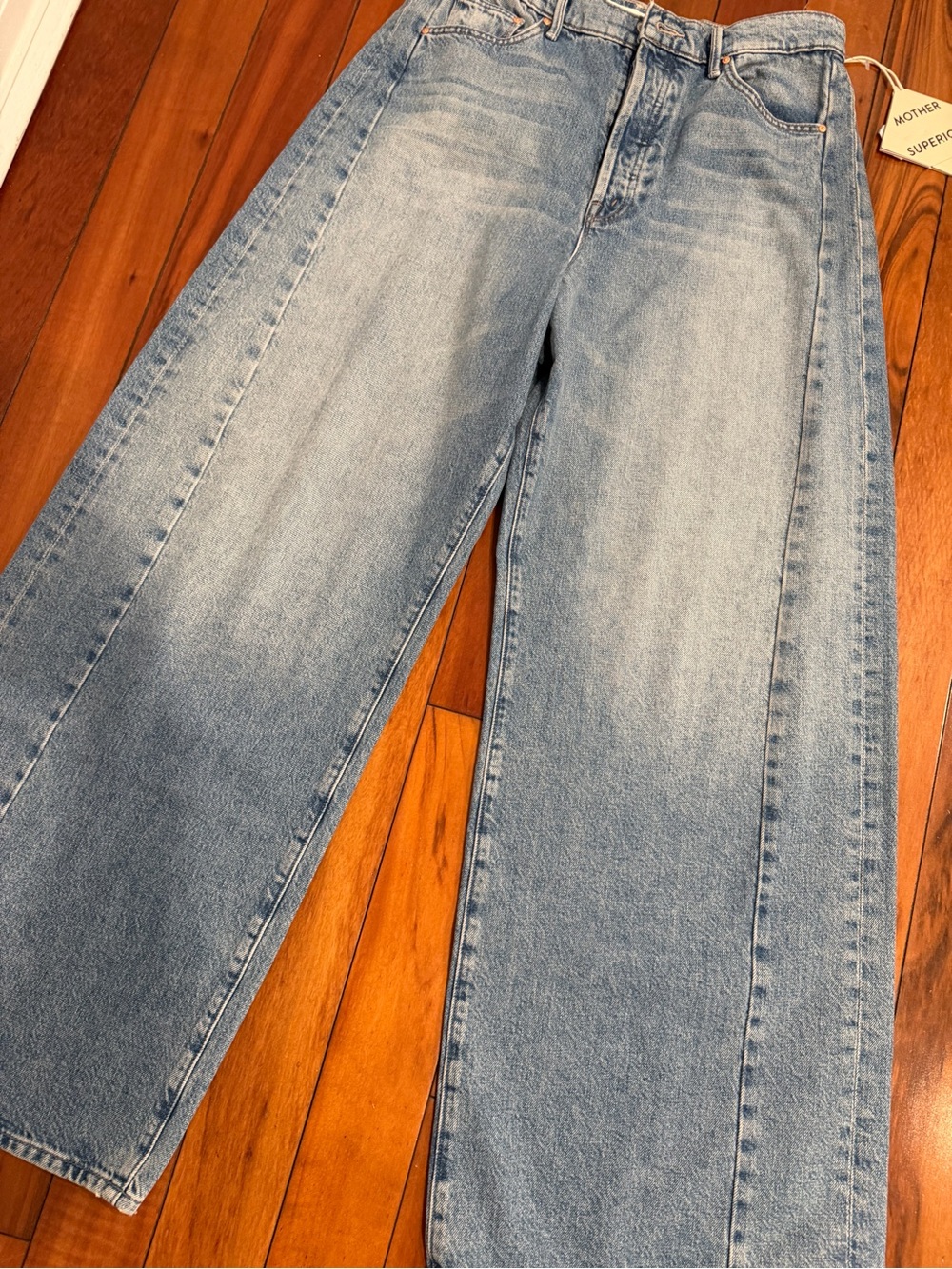 ❤️‍🔥 MOTHER The Pipe Dream Button Sneak High Rise Jeans in Leap At The Chance 30 - Picture 3 of 9